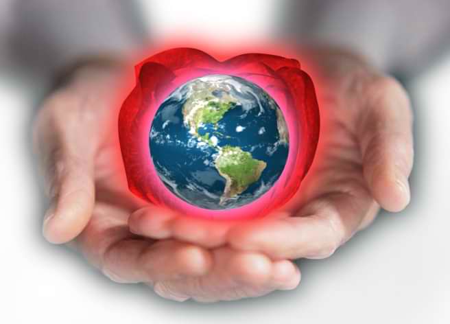 Holding the future of our planet with loving hands